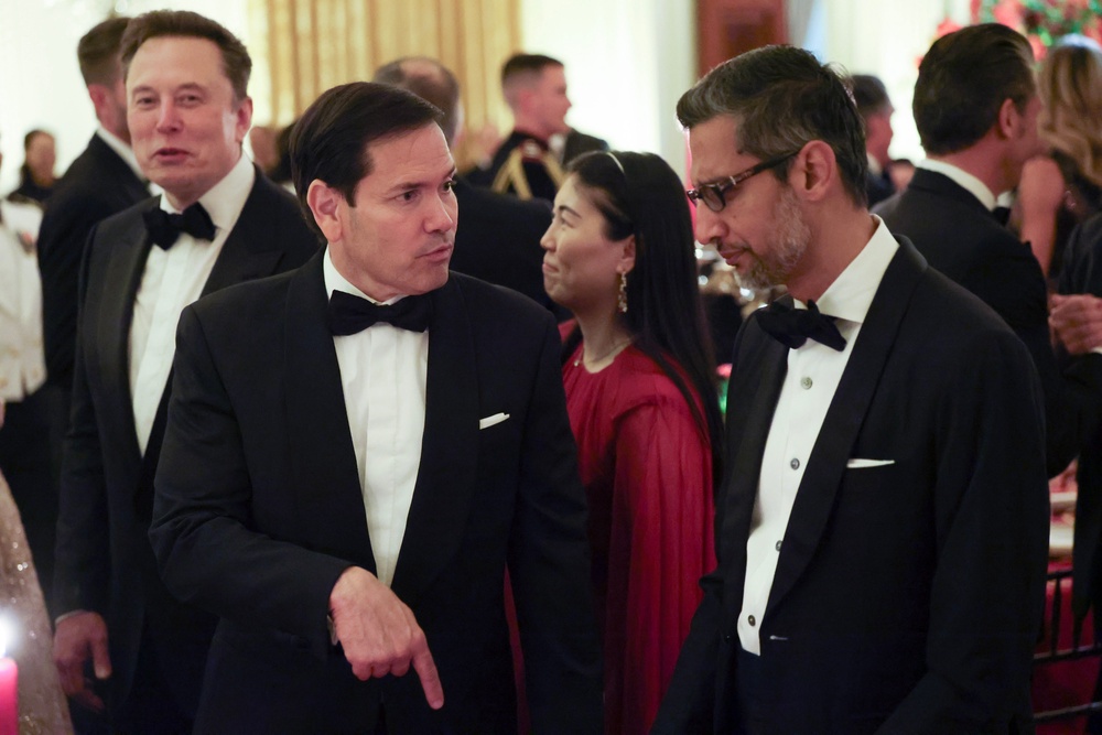 Some notable names on the dinner guest included Vice President JD Vance and Secretary of State Marco Rubio (Getty Images)