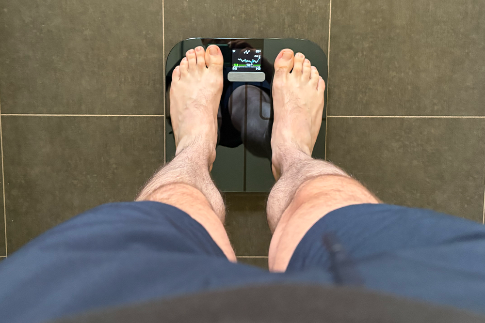 The scales display a range of data when you step onto them (Sabrina Sahota/The Independent)