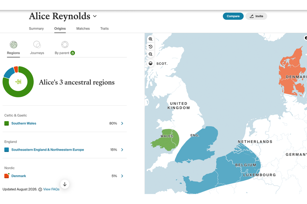 The map was interactive and eye-opening (Ancestry)