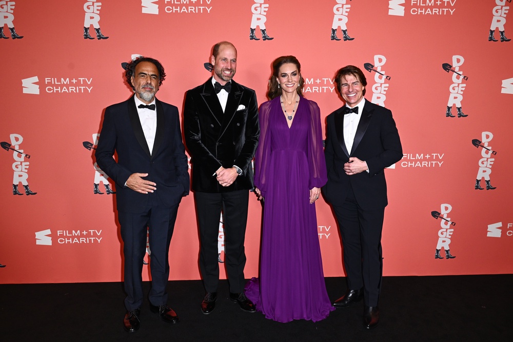 Alejandro González Iñárritu, Prince William, Prince of Wales, Catherine, Princess of Wales and Tom Cruise attend the ‘Digger’ (Getty)