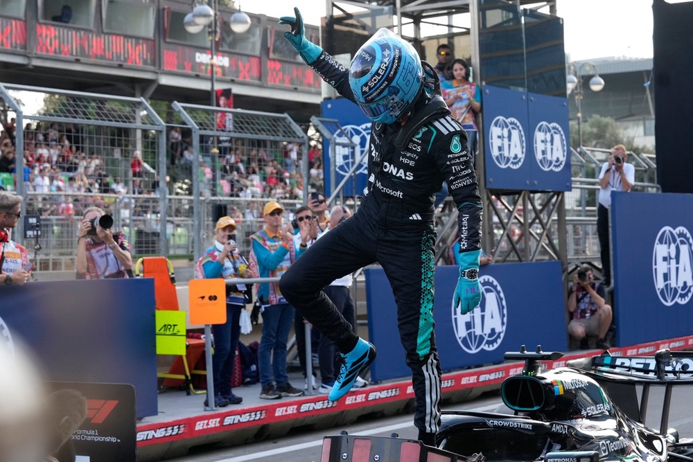 Image from: F1 Azerbaijan GP LIVE: Race start time and schedule with Russell on pole