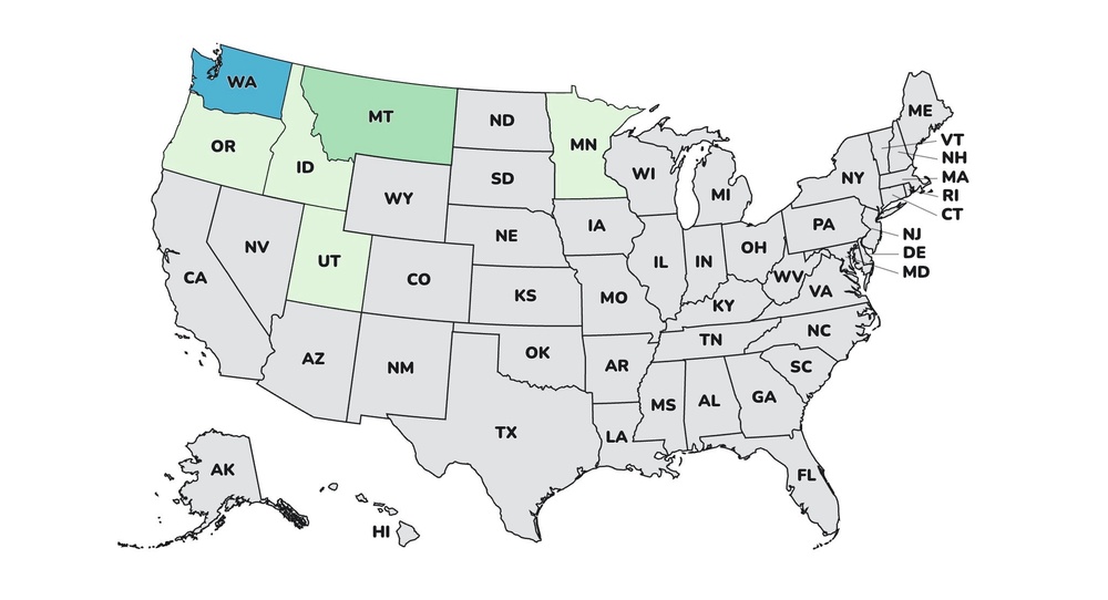 This Centers for Disease Control and Prevention map shows the states affected by the Salmonella outbreak tied to broccoli sprouts (CDC)