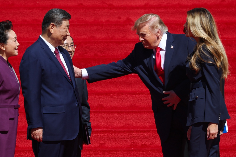 Trump, desperate to ‘win’ the AI race, has said that he is the only regulation that AI needs while Xi has recognized the risks of the technology (Getty)