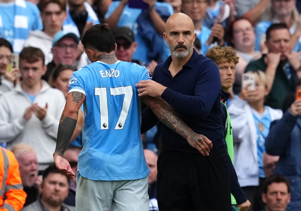 Enzo Maresca replaced Pep Guardiola as manager and signed Enzo Fernandez for £125m this summer (PA)