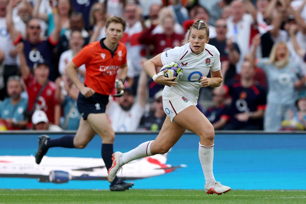 Zoe Harrison scored the winning try with the clock dead (Getty)