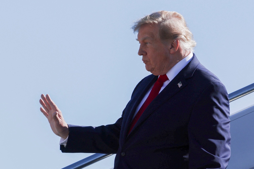 Trump attended to watch Texas quarterback Arch Manning play for the first time in the stadium where his uncle Peyton rose to fame (Reuters)