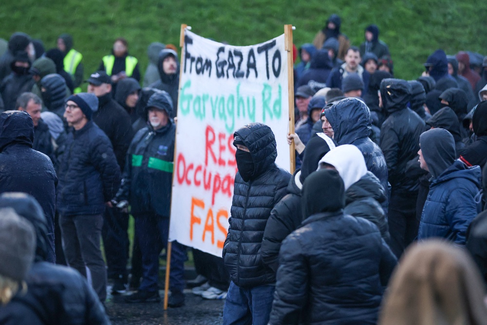 It is the first time the Orange Order has been granted permission to march down the road in almost 30 years (AFP/Getty)