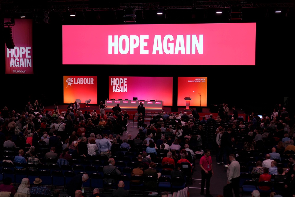 The main hall during the Labour Party Conference at the ACC Liverpool (PA)