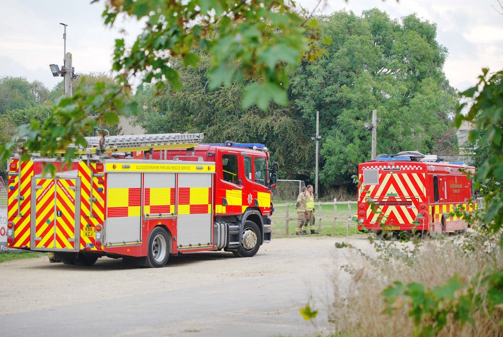 Emergency services in Fairford (Ben Birchall/PA) (PA Wire)