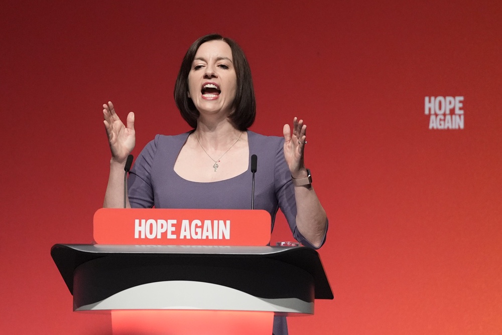 Equalities Minister Bridget Phillipson speaking during the Labour Party Conference (PA)