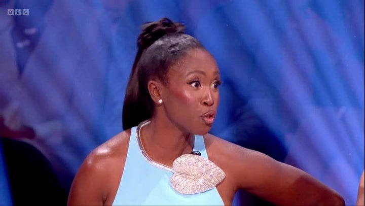 Motsi Mabuse during Saturday’s live episode (BBC)