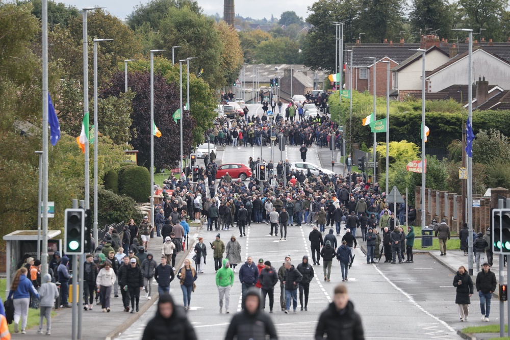 Protesters block the Garvaghy Road (Peter Morrison/PA). (PA Wire)