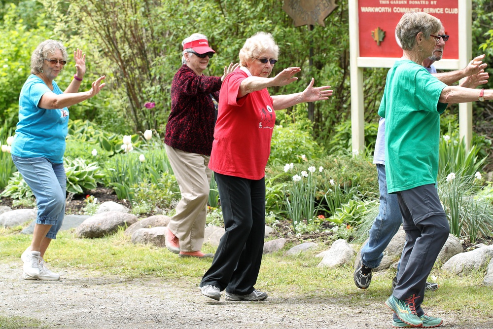 Group of seniors taking part in Tai Chi demonstration (Alamy/PA)