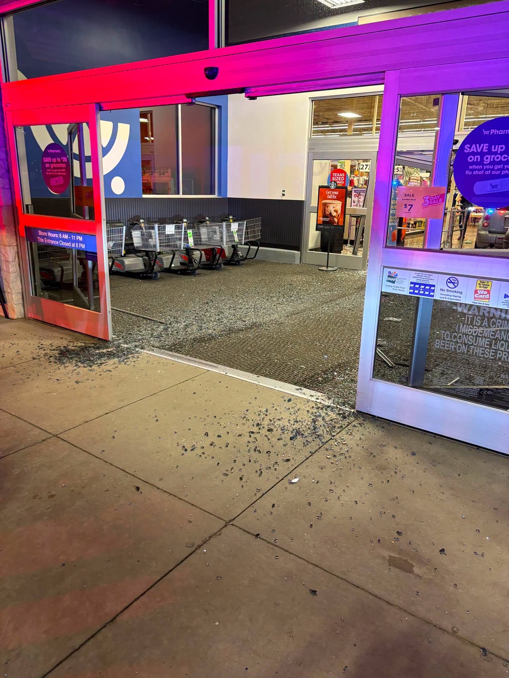 Authorities arrested the man, who they did not publicly identify, on criminal mischief charges (Rosenberg Police Department)