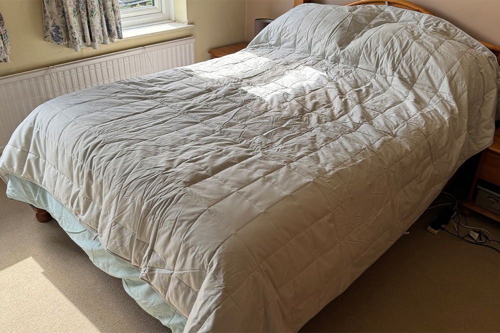 Under the cotton cover you have quilted microfibre layers followed by more polyester microfibre padding for comfort (Jo Plumridge/The Independent)