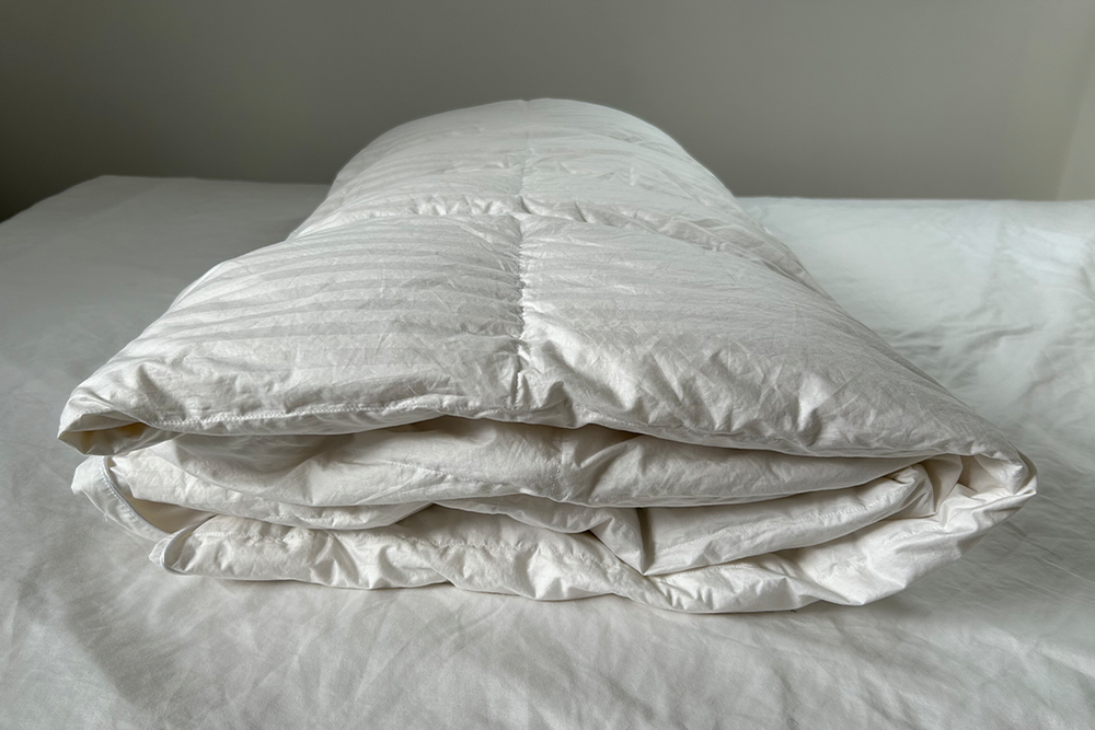 This duvet is on the pricier end of the scale but it’s got that lofty hotel-bed feeling (Sarah Michael/The Independent)