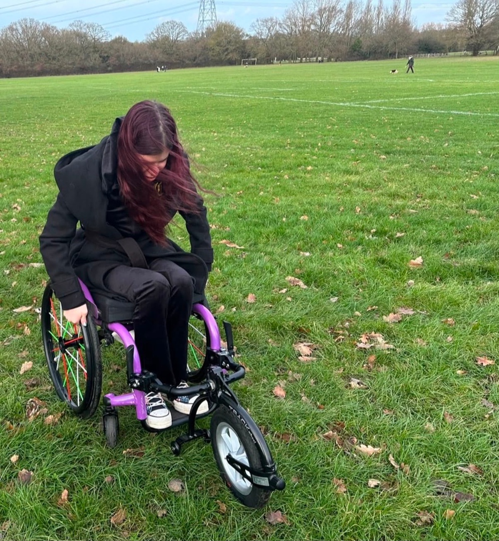 Jessica learning to use her wheelchair (Collect/PA Real Life)
