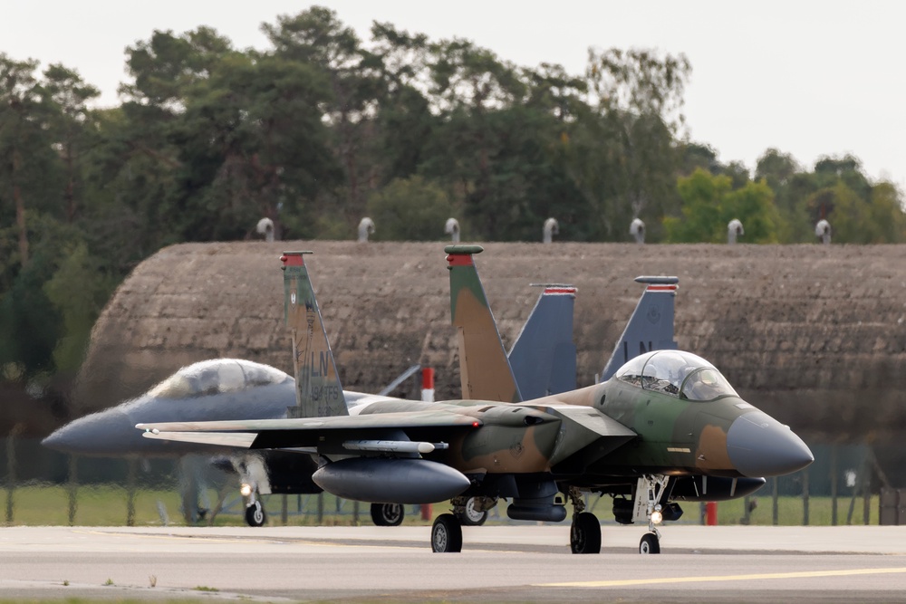Five men were arrested on suspicion of committing offences under the Explosives Act and preparation of a terrorist act near RAF Fairford on Sunday (Getty)