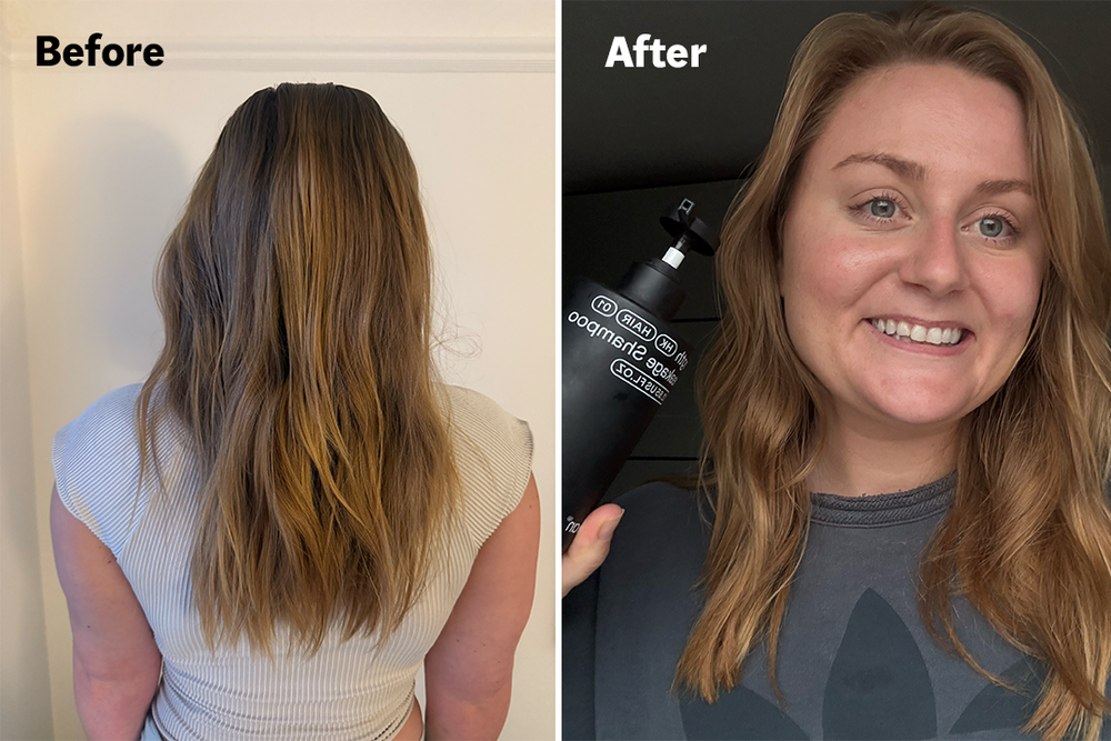 My hair looked shinier despite my area’s very hard water (Lucy Smith/The Independent)