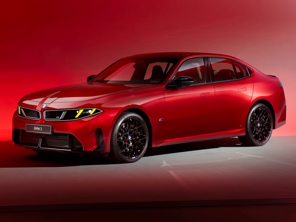 A hot, petrol version of the new 3 Series, badged  M350, gets its own look including M Yellow Lights (BMW)