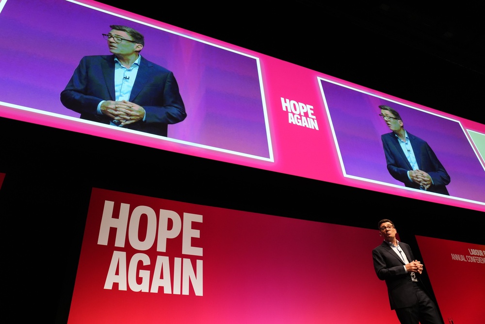 Prime Minister Andy Burnham set out a series of policy announcements during his speech (Annanel Lee-Ellis/PA) (PA Wire)