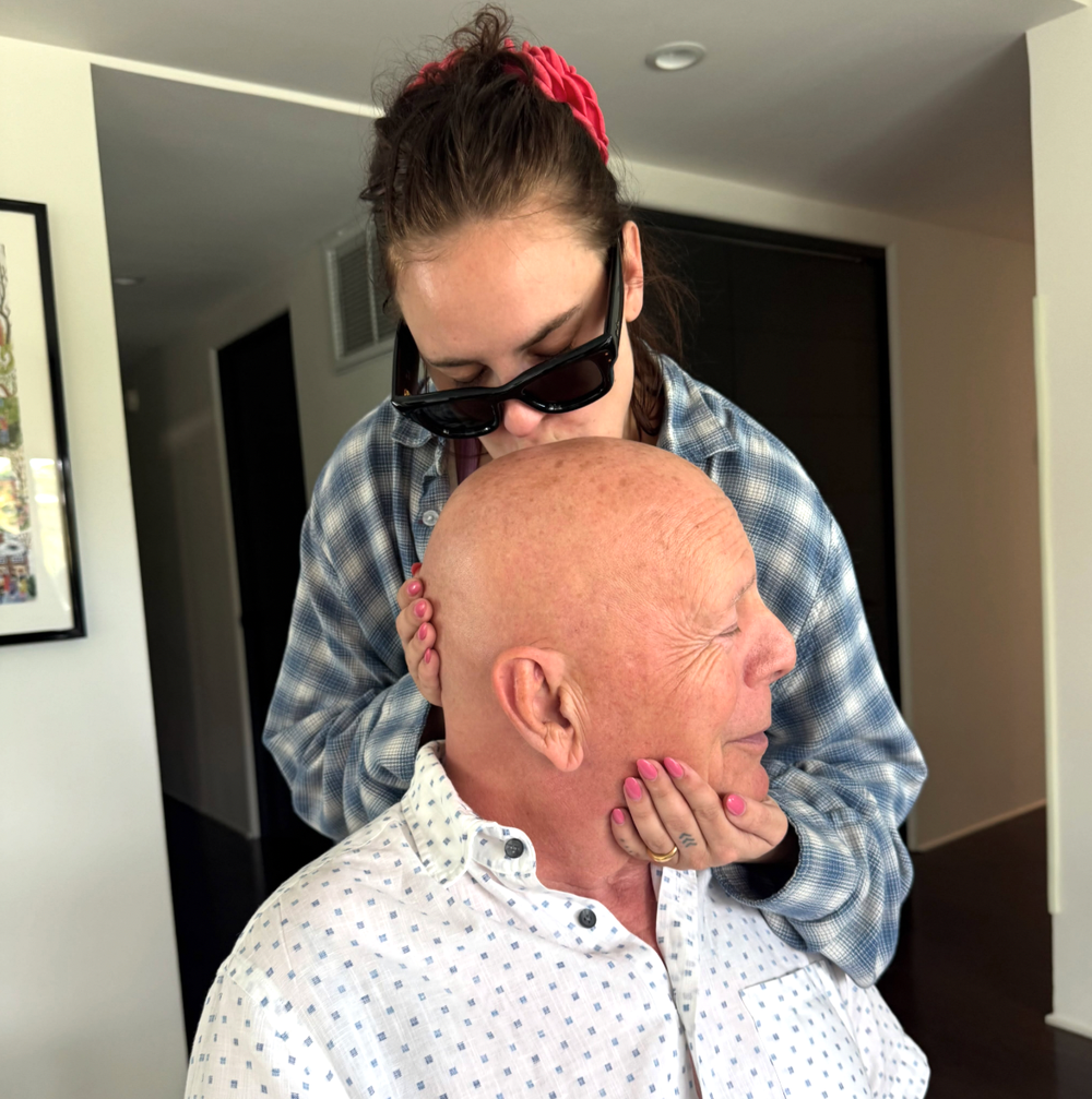Tallulah Willis posted a sweet photo kissing her dad Bruce's head (Tallulah Willis/Instagram)