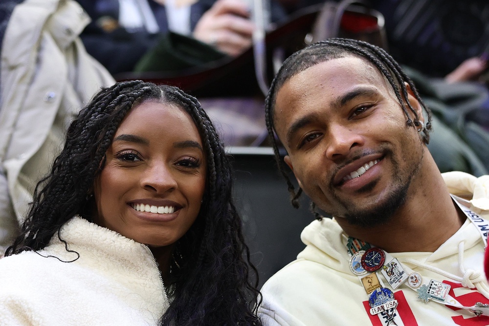 Biles is also considering her family plans with husband Jonathan Owens (Getty)