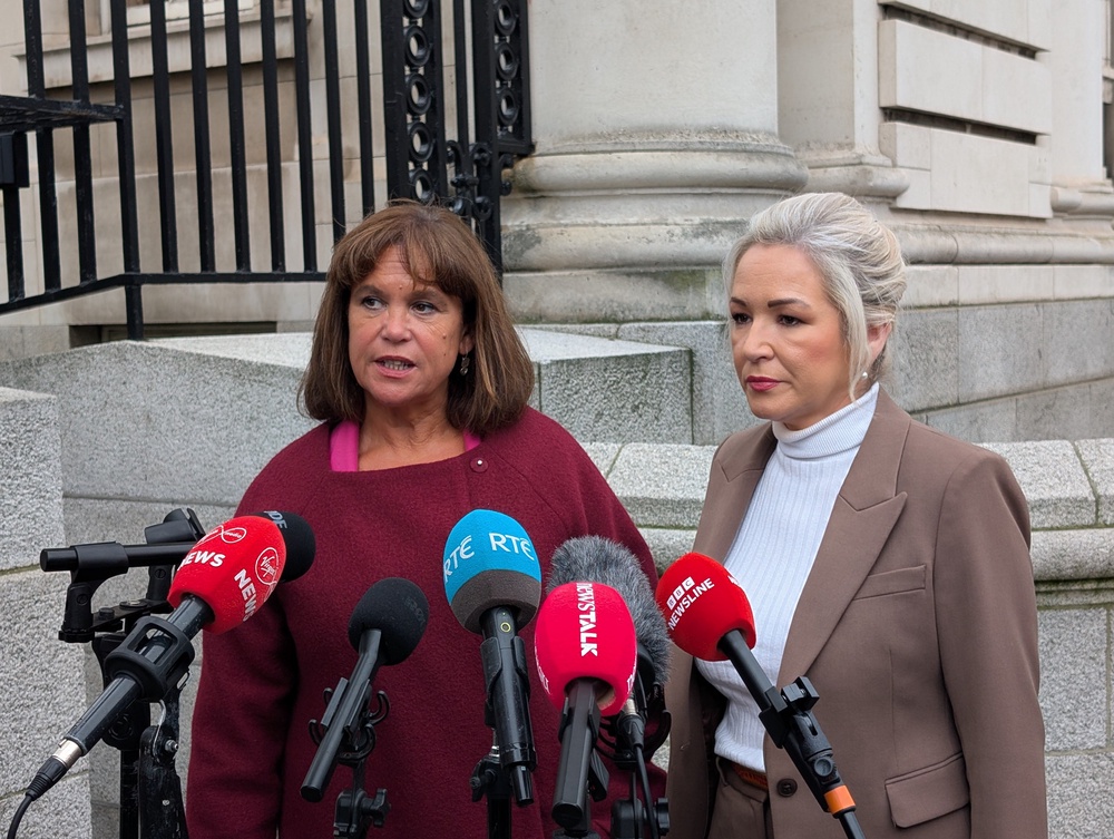 Sinn Féin leader Mary Lou McDonald and deputy leader Michelle O’Neill (Cillian Sherlock/PA) (PA Wire)