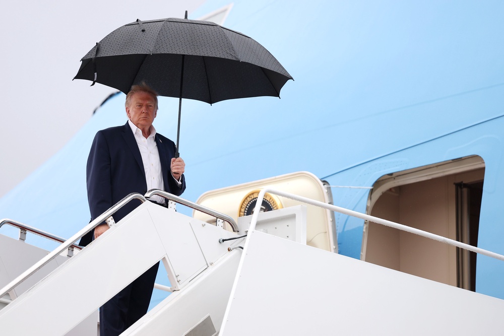 Harp, who joined Trump’s team in 2022, was thrust into the political spotlight last month after it was reported that she was one of the select few who got to ride with Trump during a secret escape from Air Force One amid a potential assassination threat from Iran (Getty Images)