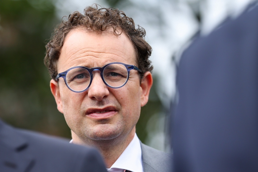 Anthropic's Dario Amodei spoke only briefly at Trump's event on Tuesday, and did not mention his call for AI development to slow down (Getty)