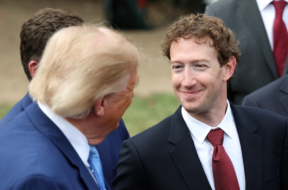 Meta's Mark Zuckerberg was one of the first to embrace Trump's 'super intelligence' label (Getty)