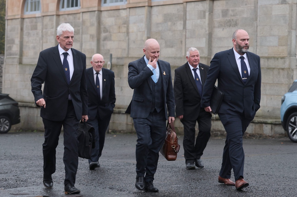 The Orange Order delegation at Hillsborough Castle (Liam McBurney/PA) (PA Wire)