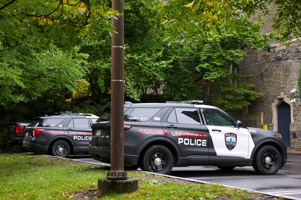 Cornell University Police vehicles on campus in Ithaca (Reuters)