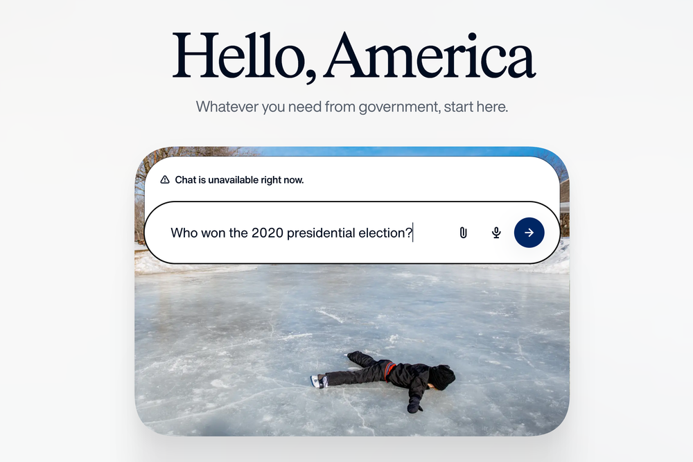 The prompt was 'unavailable' Wednesday morning and returned an error message when The Independent attempted to test it (America.gov)