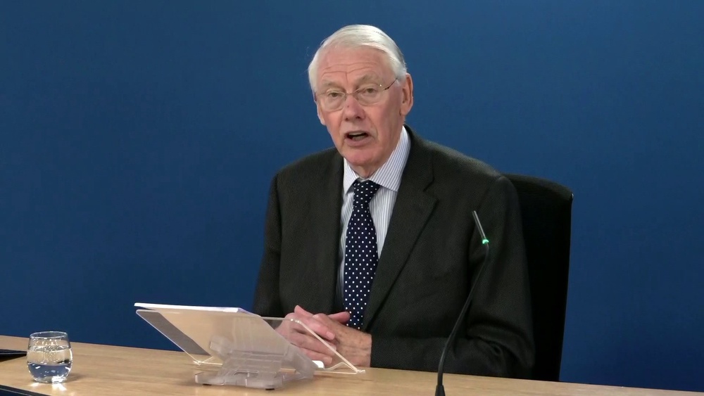 Inquiry chairman Sir Martin Moore-Bick found the tower block was covered in combustible products because of the ‘systematic dishonesty’ of firms which made and sold the cladding and insulation (Grenfell Tower Inquiry/PA) (PA Media)