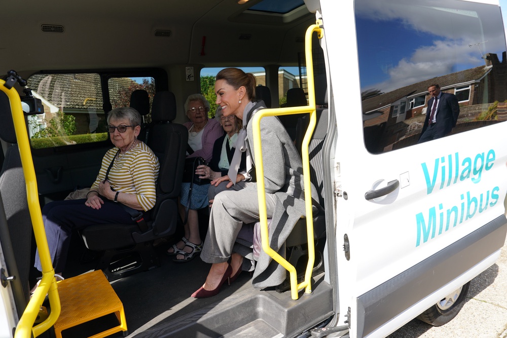 Kate visited the West Sussex Minibus Service, a volunteer-led community transport organisation (Arthur Edwards/The Sun/PA) (PA Wire)