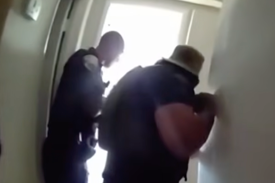 Body-camera footage recorded the moment that police found the four children hiding in the bathroom (WPLG Local 10)
