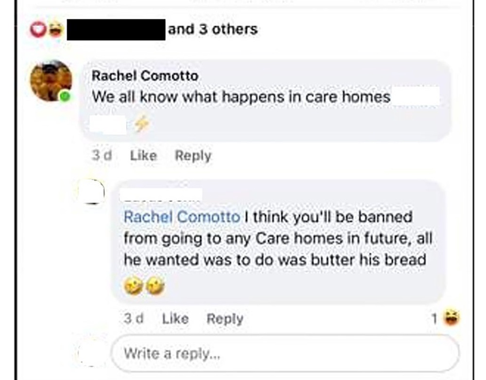Rachel Comotto was also found to have published an inappropriate remark about the incident on Facebook (IOPC)