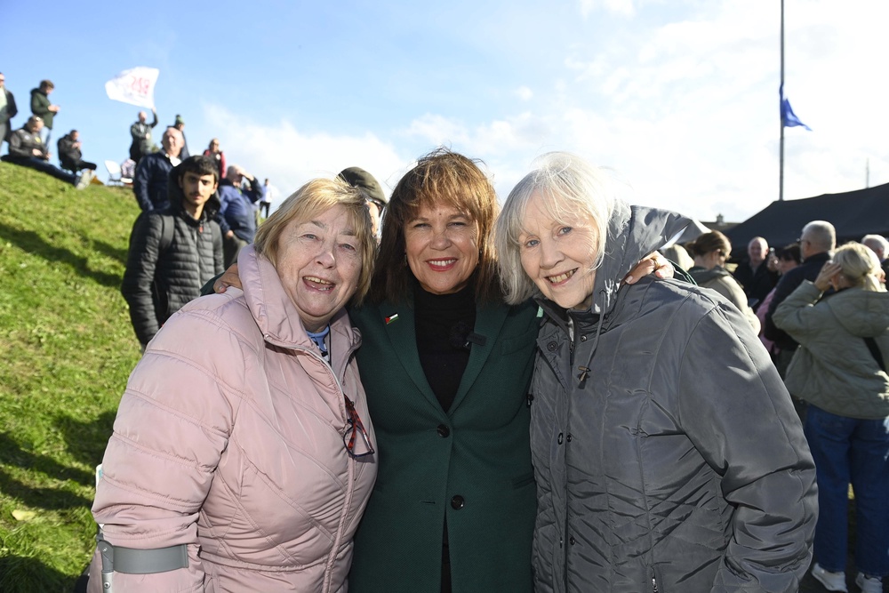 Sinn Féin president Mary Lou McDonald meets locals on the Garvaghy Road in Portadown (Mark Marlow/PA) (PA Wire)