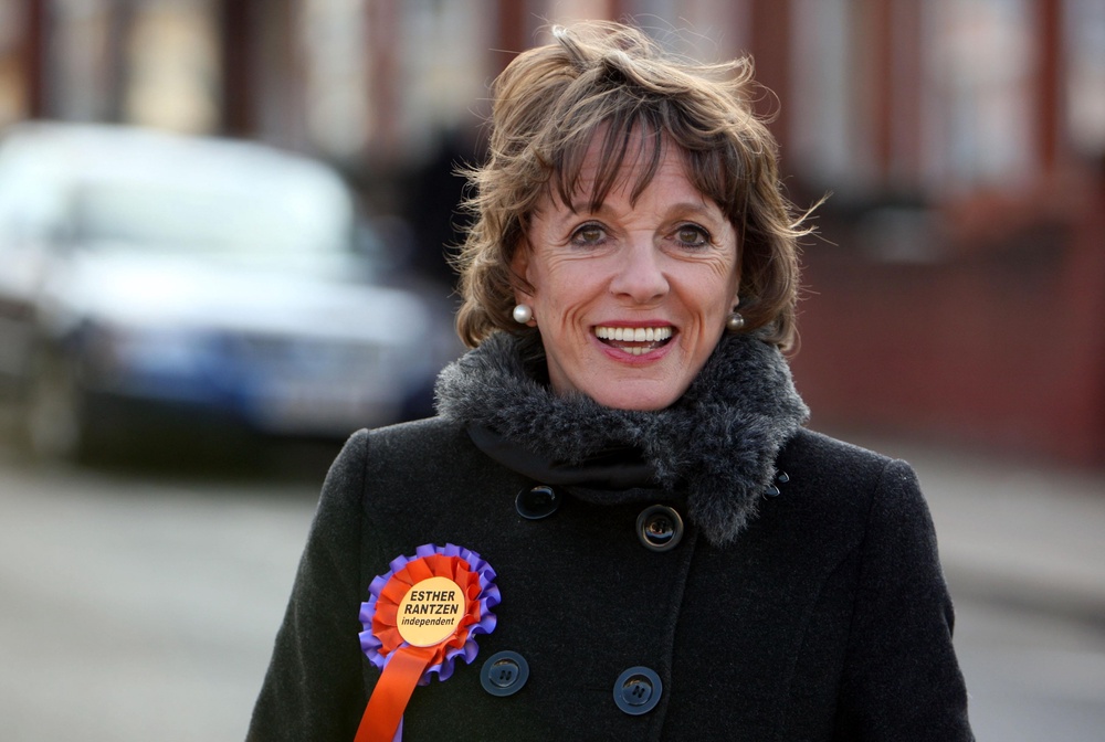 Independent candidate Dame Esther Rantzen in the Bury Park area in Luton ahead of the general election count in the town centre (Chris Radburn/PA) (PA Archive)