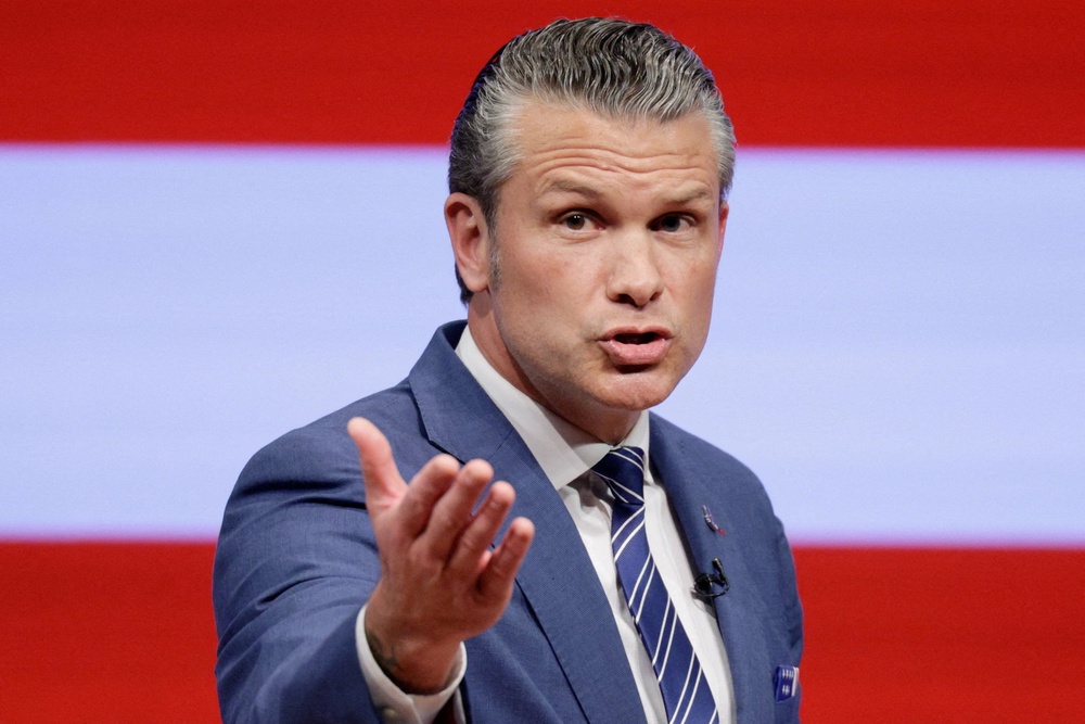 No more ‘political correctness and secular humanism,’ pronounced Hegseth. Instead, there will be an Office of Religious Affairs that ‘will report straight to the top’ (Reuters)