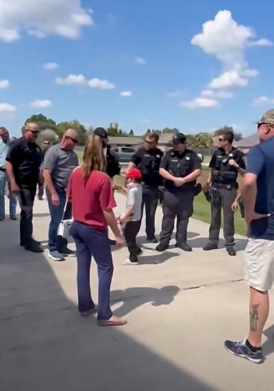 Police shared a video Tuesday of the boy returning to his home in Houma, about an hour’s drive southwest of New Orleans, from the hospital after being seriously injured in the attack (Terrebonne Parish Sheriff's Office)