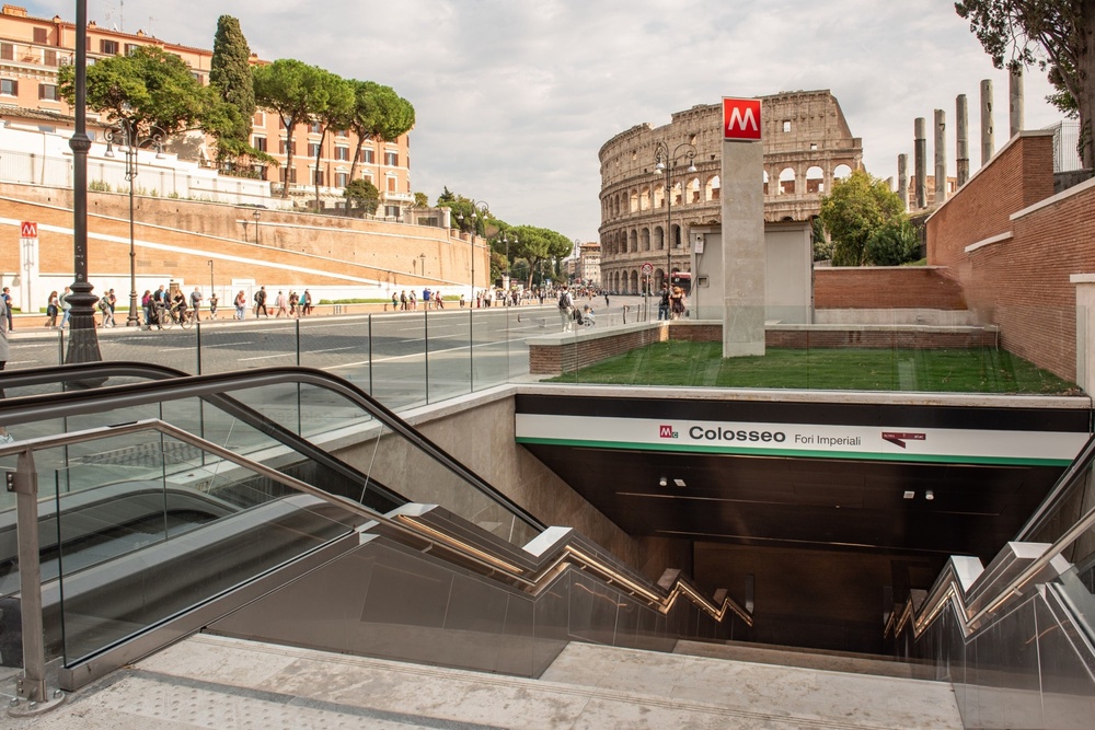 Colosseo - Fori Imperiali Station in Rome (METRO C)