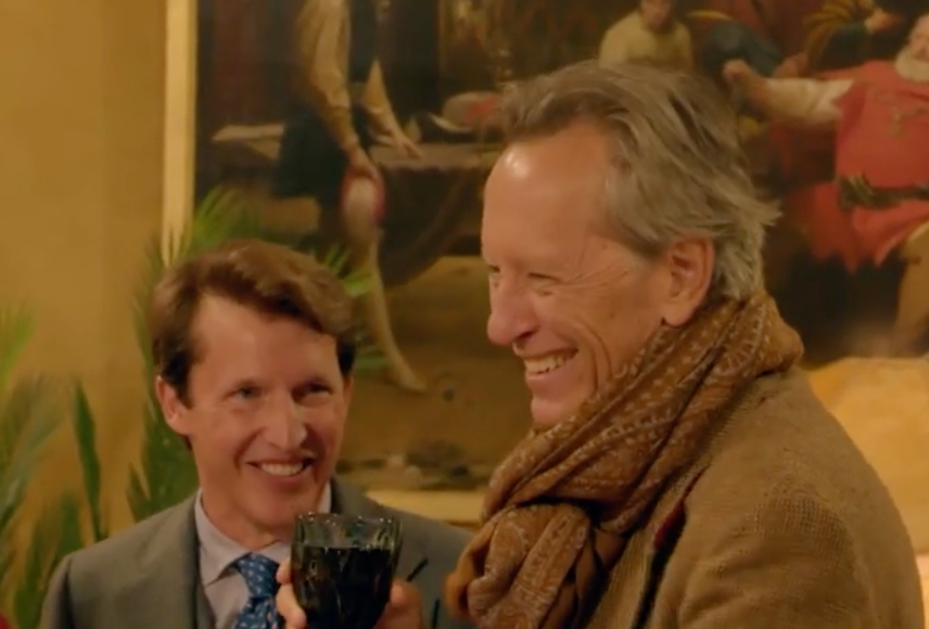 James Blunt and Richard E Grant, moments after the latter says he’s a Traitor (BBC)
