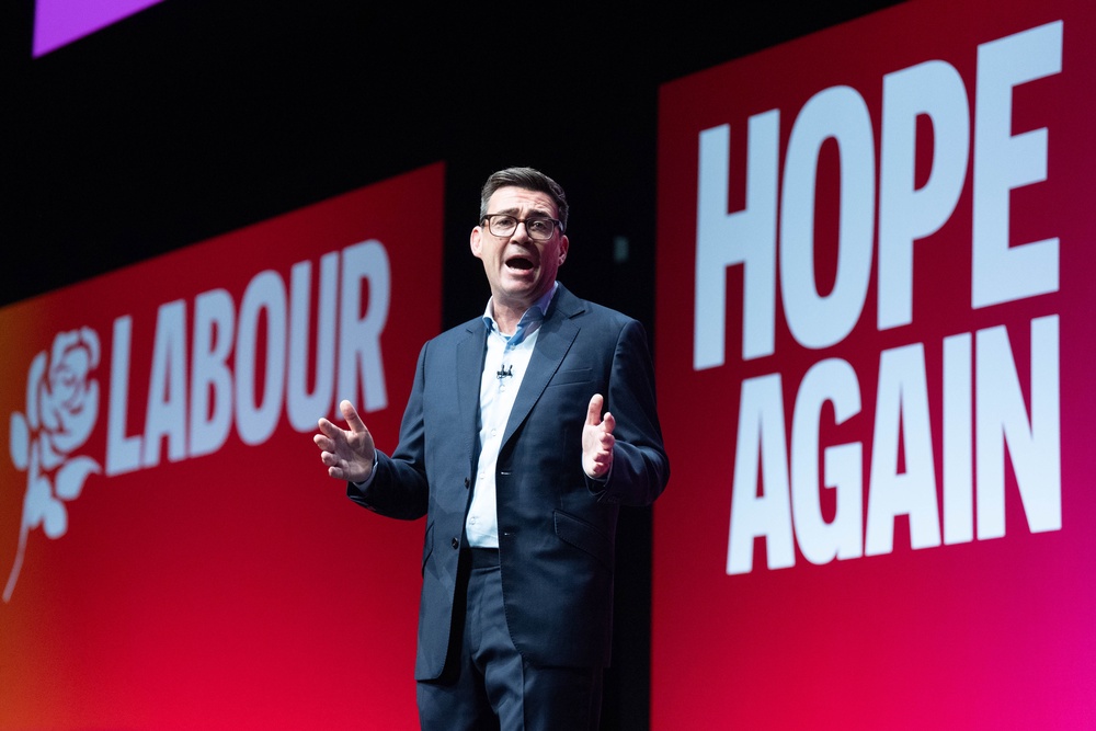 Prime Minister Andy Burnham delivers his keynote address to the Labour Party Conference in Liverpool (Stefan Rousseau/PA) (PA Wire)