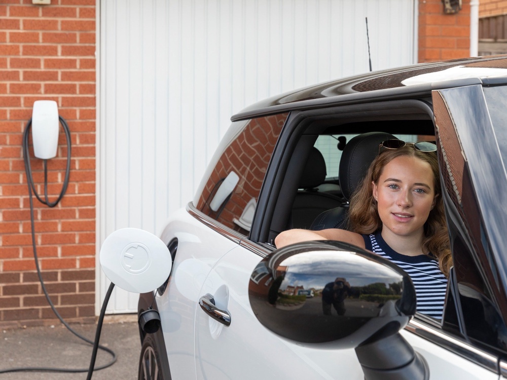 Abi's Mini Cooper costs her just £3 for a full charge at home (Bold Voodoo)