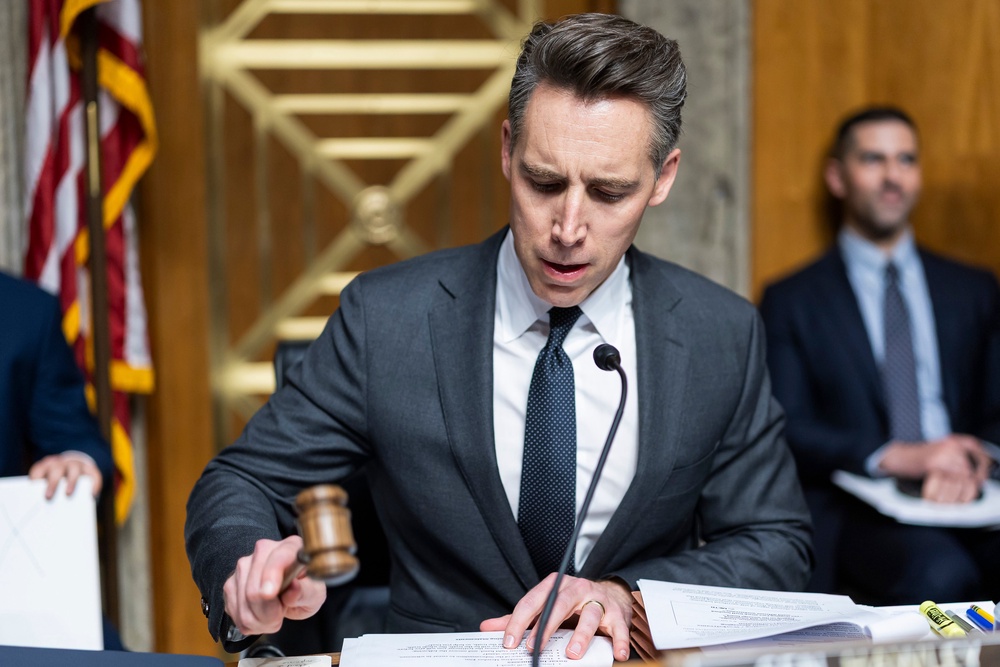 Sen. Josh Hawley (R-MO) held a Senate Homeland Security Subcommittee hearing on AI earlier this week (Getty(Photo by Finn Gomez/Getty Images))