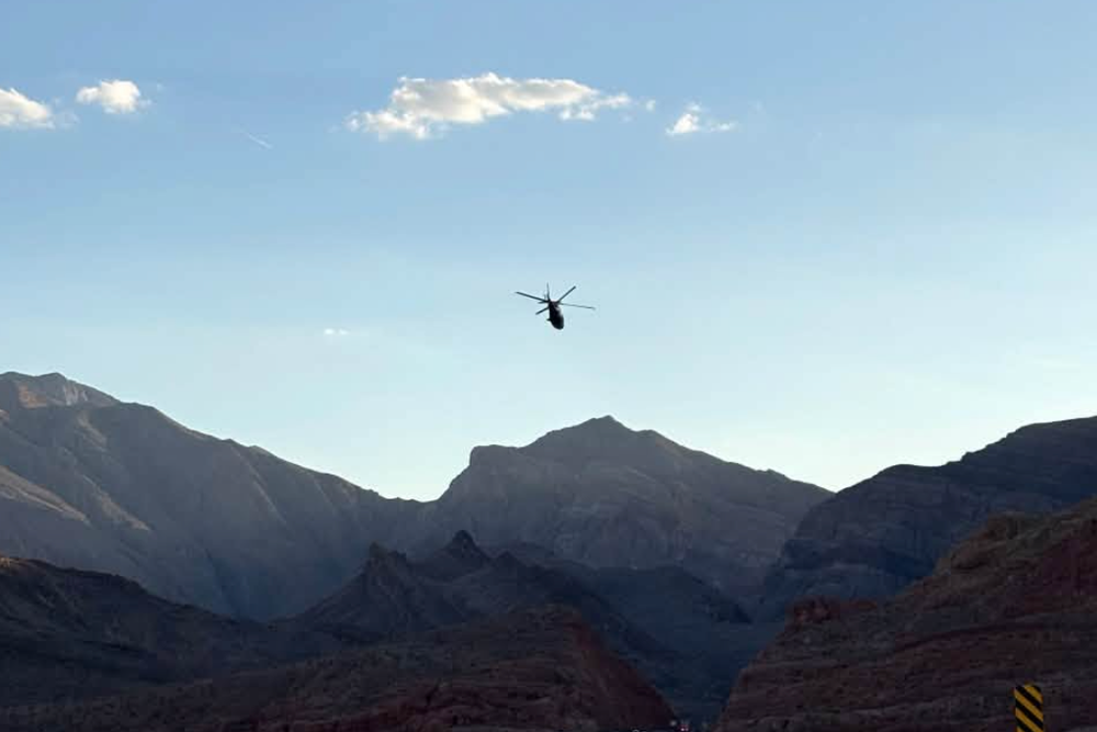 A helicopter was also deployed in order to support the rescue mission (Beaver Dam/Littlefield Fire Department)