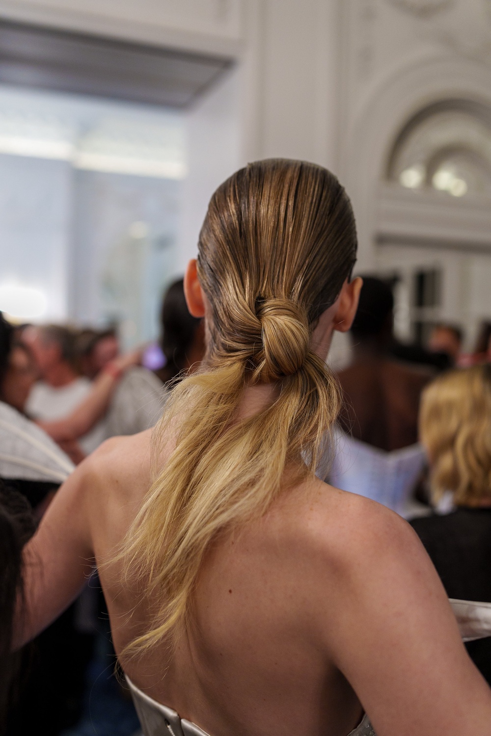 The low ponytails created by Anna Cofone at Harris Reed (Joss Wild for Authentic Beauty Concept/PA)