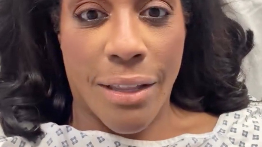Alison Hammond sharing an update from a hospital bed at the weekend (Alison Hammond)